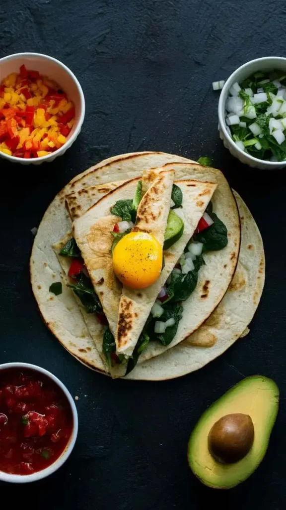 10. Egg and Veggie Breakfast Quesadilla