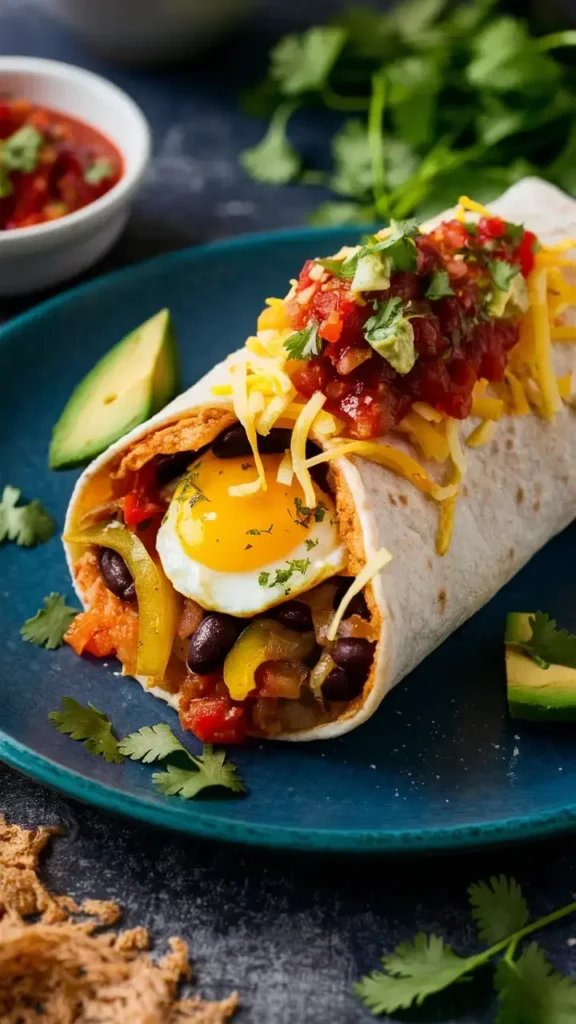 7. Egg and Black Bean Breakfast Burrito